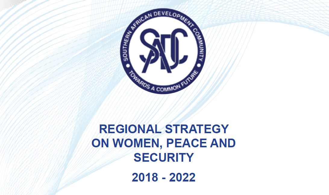 Cover of Southern African Development Community ( SADC) Regional Action Plan on WPS 2018 – 2022