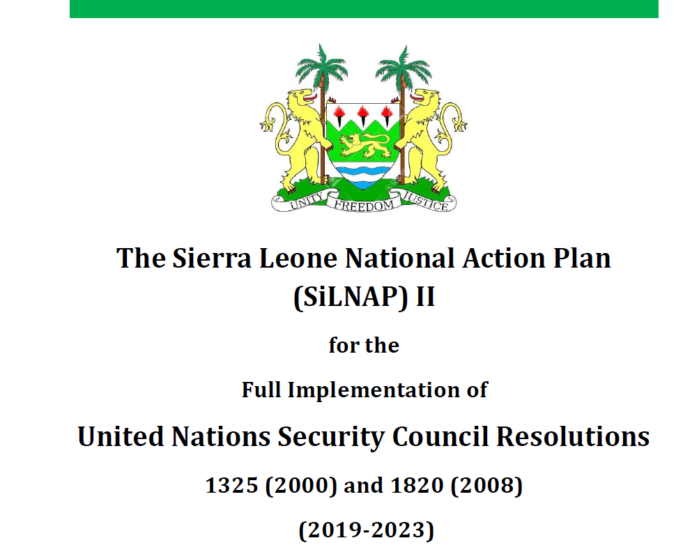 Cover of Sierra-Leone National Action Plan on WPS 2019 - 2023