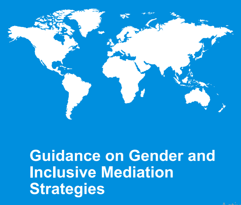 Book Cover of UN Department of Political Affairs Guidance on Gender and Inclusive Mediation Strategies, 2017