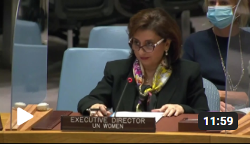 Sima Sami Bahous ( UN Women) on Women and Peace and Security; Investing in women in peacekeeping and peace building during  UNSC 8886th Meeting, 21st October 2021