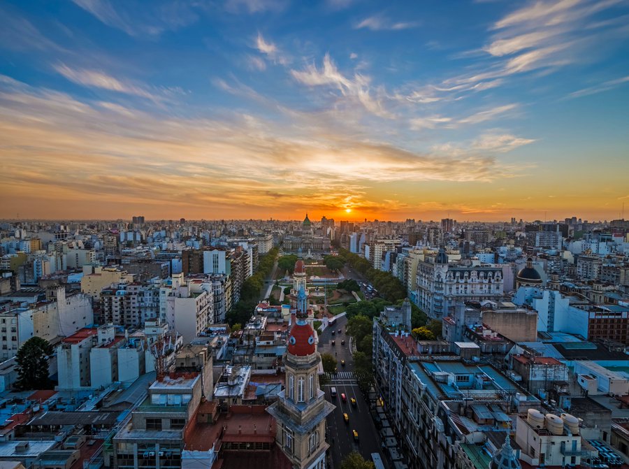 Vista de la ciudad de Buenos Aires (Argentina). 