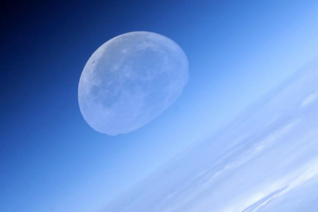 View of the Moon from the International Space Station.