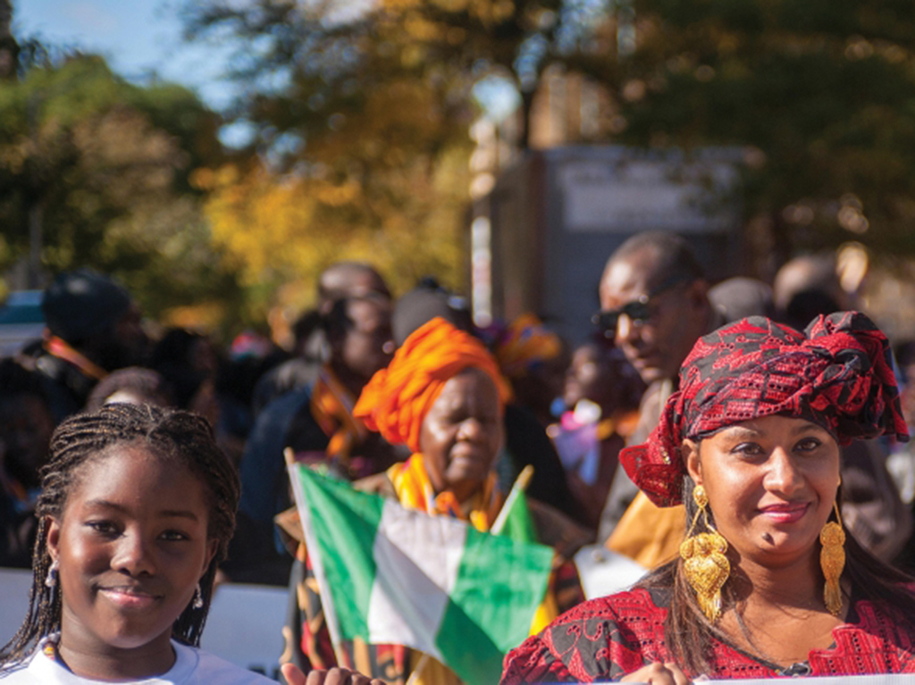 Africans march on New York streets during the African Day Parade. Photo: Alamy /Richard Levine