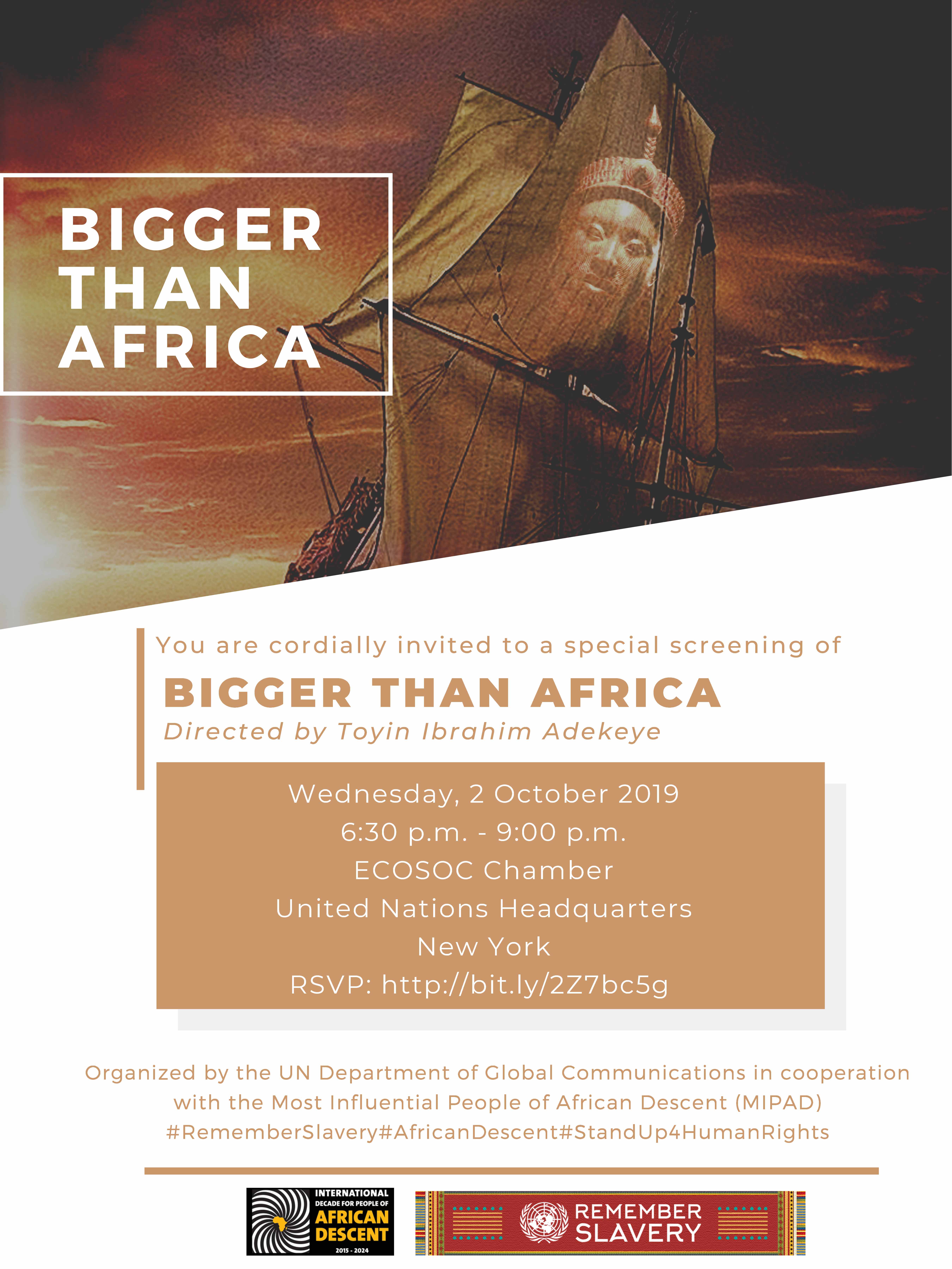Bigger Than Africa - Film Screening at the UN