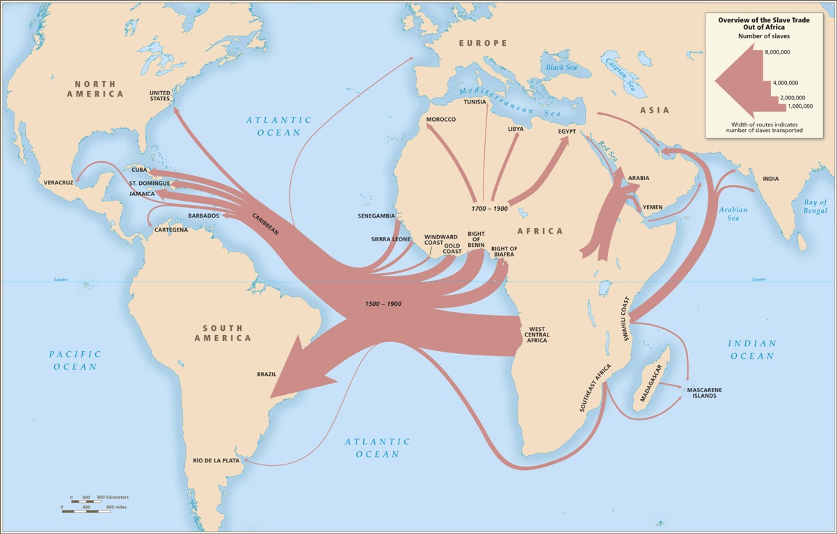 blank slave trade map