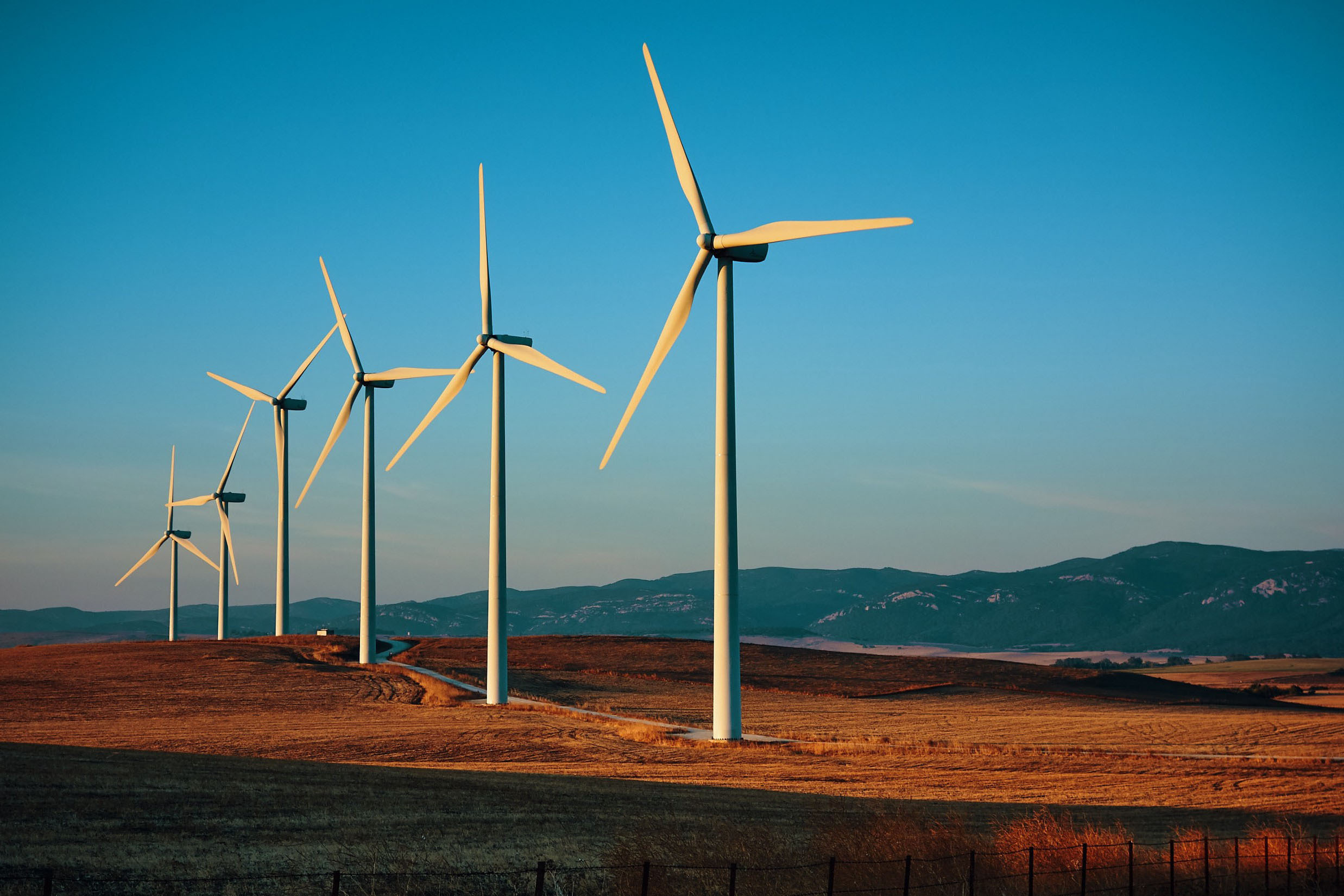 The wind farm “Los Granujales” in the South of Spain