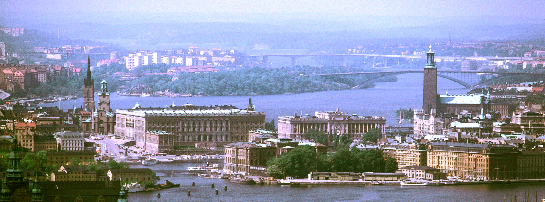 The Folkets Hus building (center) in Stockholm, Sweden.