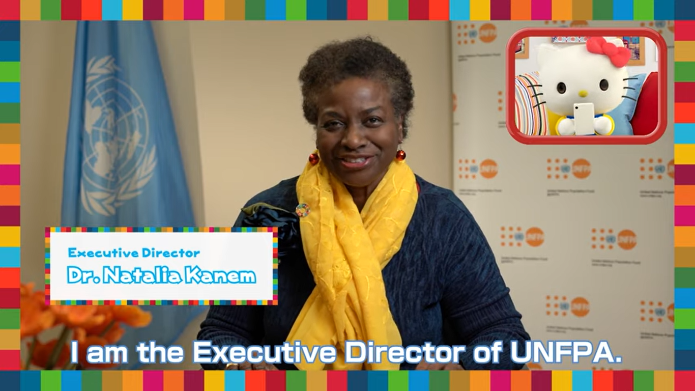 Fifth video of the #HelloGlobalGoals video series: Hello Kitty speaks with the Executive Director of UNFPA to learn about their work in promoting maternal health