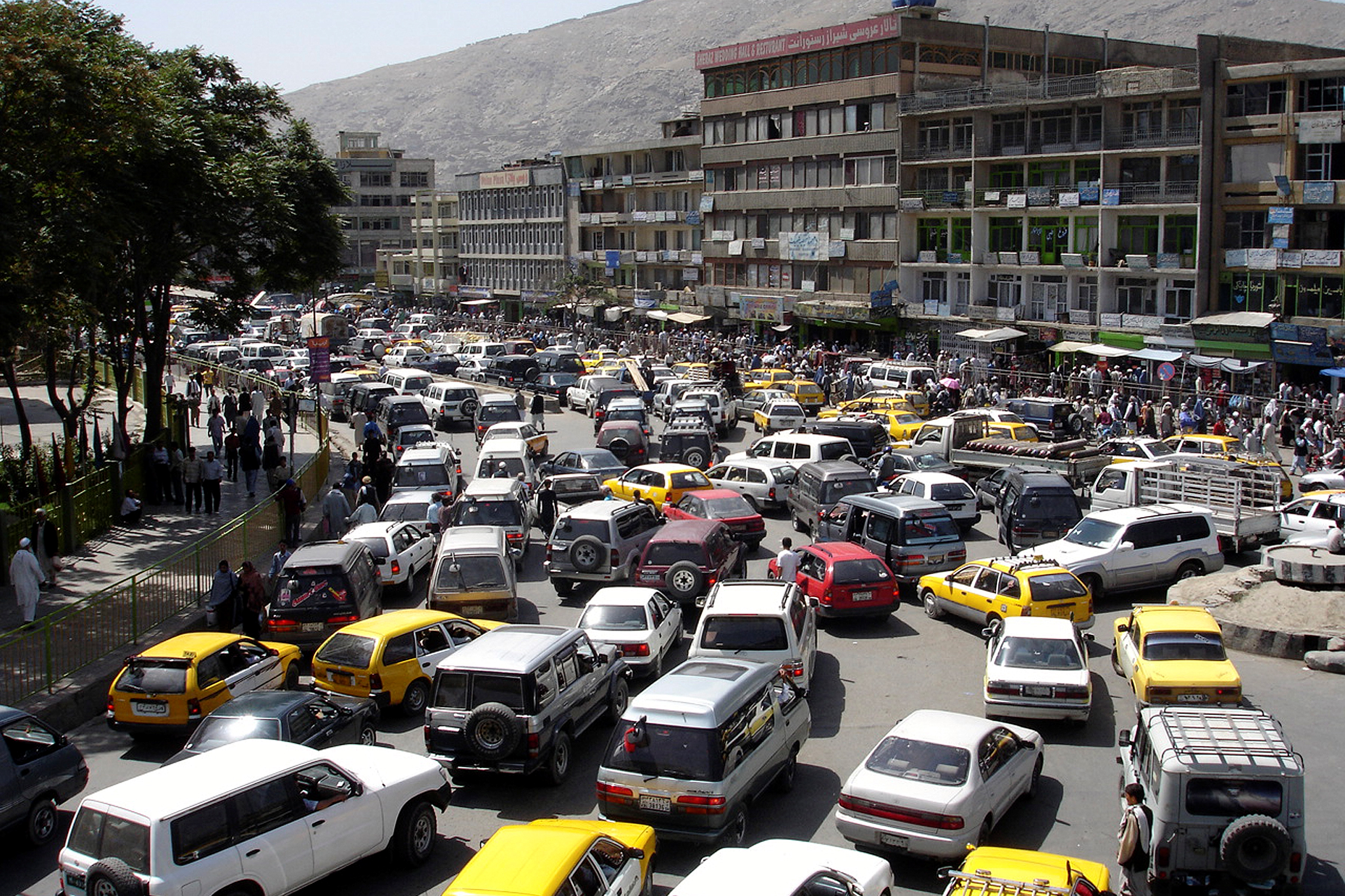 Traffic congestion in Kabul