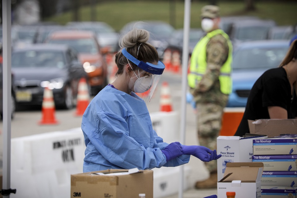 woman in protective gear