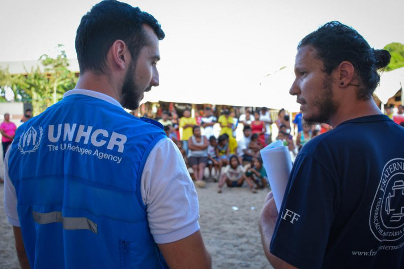 UNHCR staff in the field