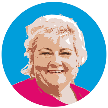 Portrait de la Première Ministre de la Norvège, Erna Solberg