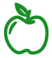 Graphic illustration of a green apple