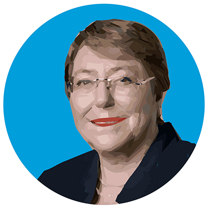 Portrait de la Haute-Commissaire des Nations Unies aux droits de l’homme, Michelle Bachelet