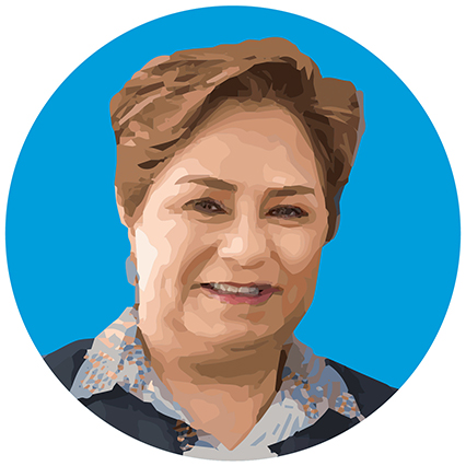 Portrait de la Secrétaire exécutive de la Convention-cadre des Nations Unies sur les changements climatiques, Patricia Espinosa