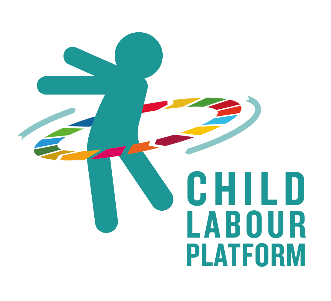 Logo en inglés de la Plataforma sobre el trabajo infantil (CLP)

