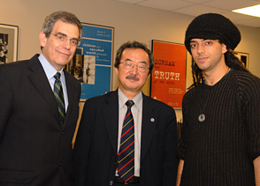 David Marwell, Director of the Museum of Jewish Heritage, UN Under-Secretary-General Kiyo Akasaka, artist Idan Raichel