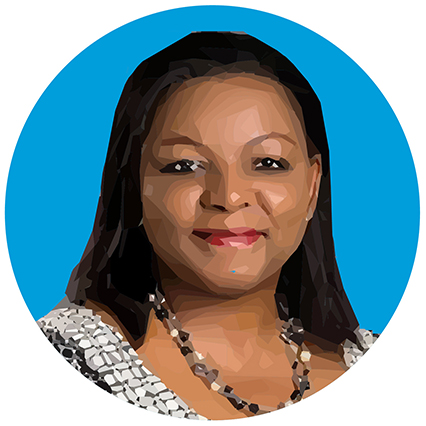 Portrait de la vice-présidente du Conseil d'administration du Pacte mondial des Nations Unies, Mme Bola Adesola