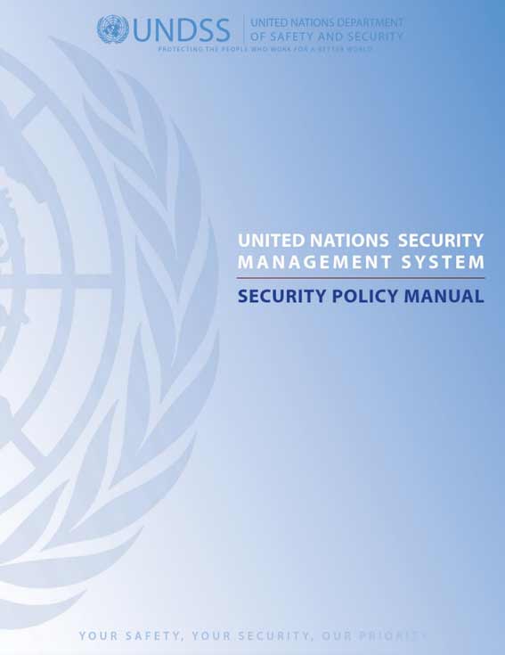 UNDSS cover of the Security Policy Manual Ebook