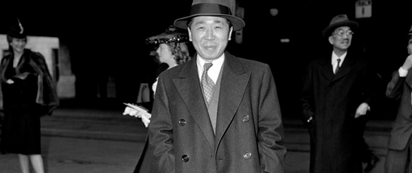 Dr. Wei Tao-Ming, Chinese Ambassador to United States, aboard Dellbarr Special, en route to the United Nations Conference on International Organization. UN Photo/Eastman