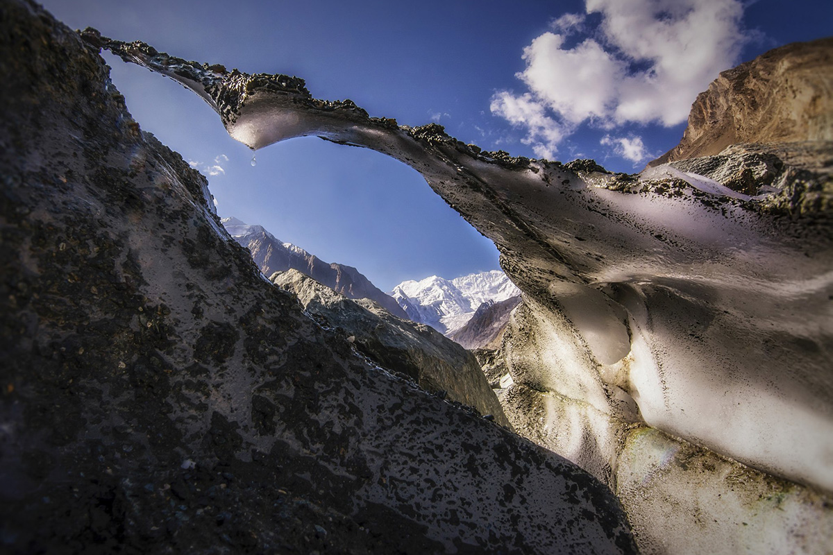 melting glacier in Pakistan