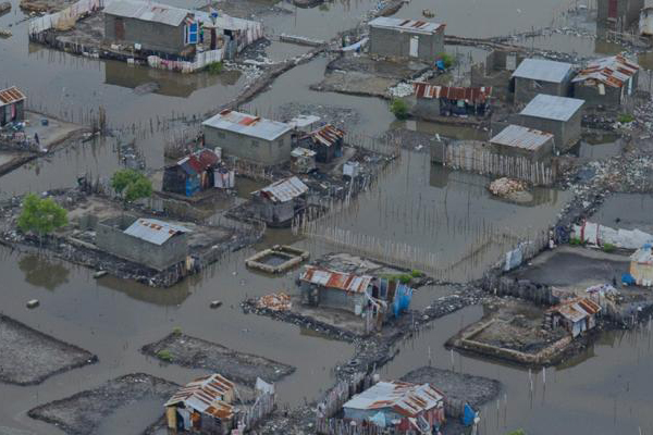 flooded area