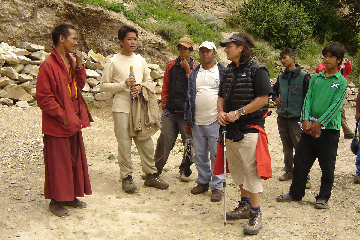 Richard Ragan at the Rolwaling Monastery in Humla, Nepal