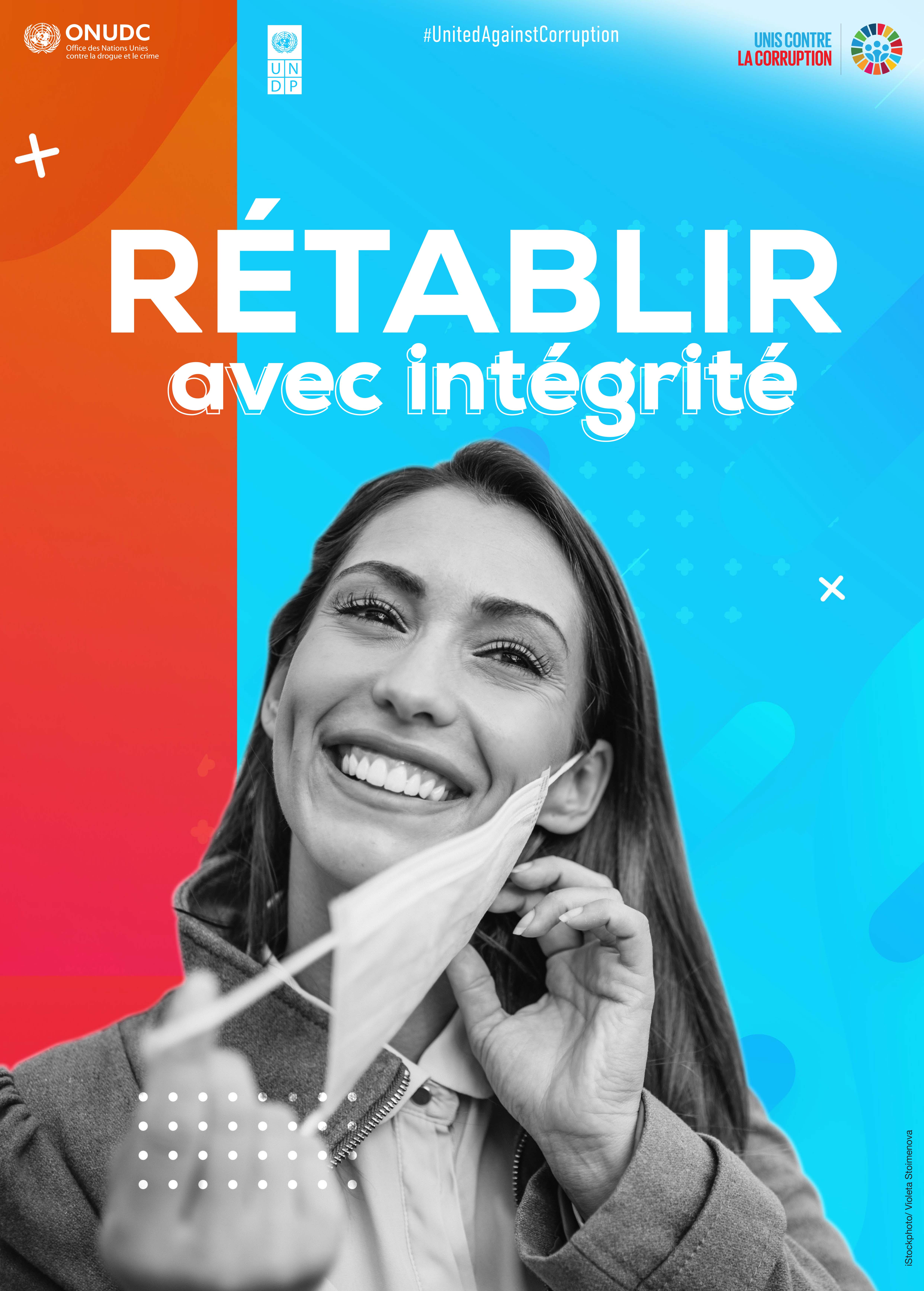 Affiche de la campagne 2020 : Rétablir avec intégrité