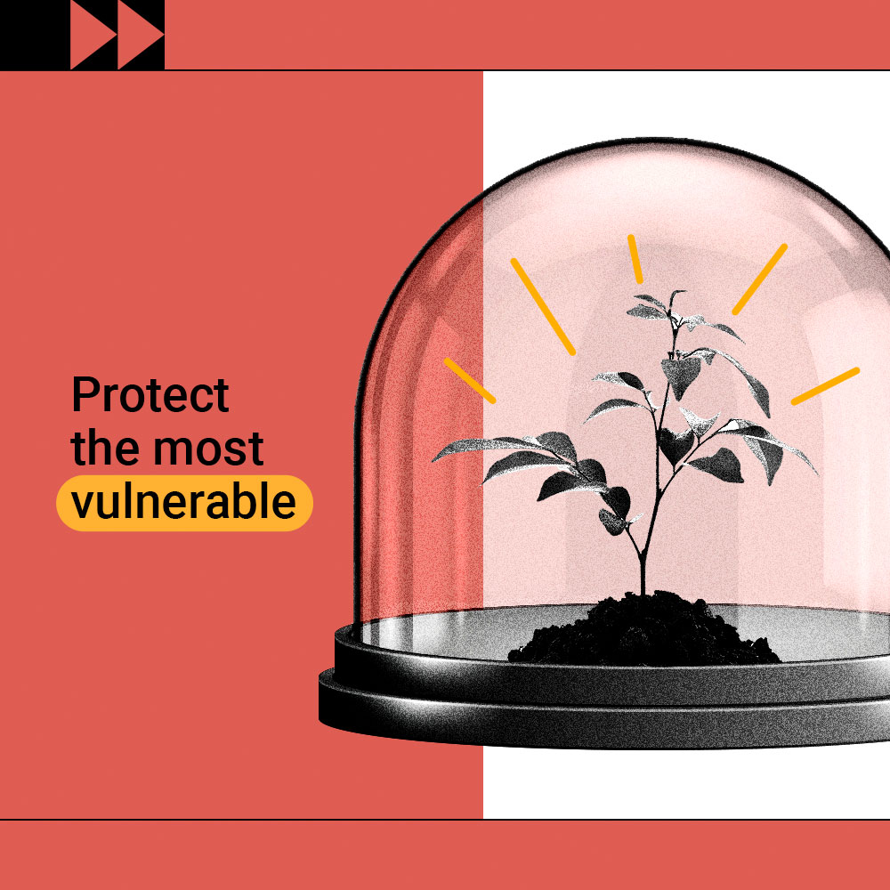 Card reads: Protect the most vulnerable