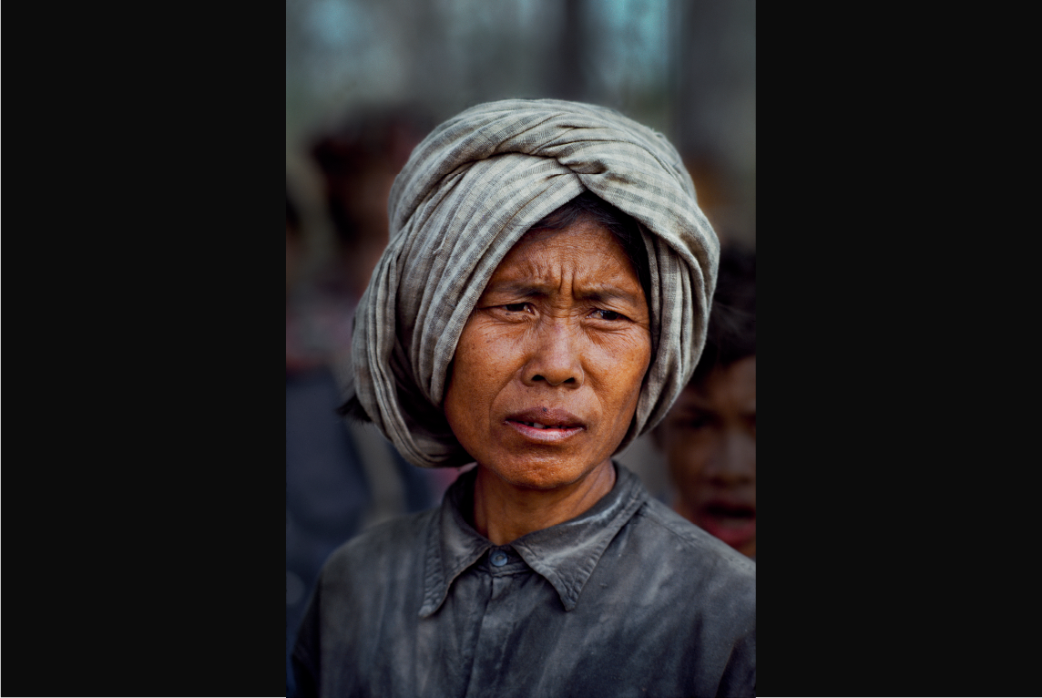 Cambodian refugee at the Khao-I-Dang Refugee Camp.