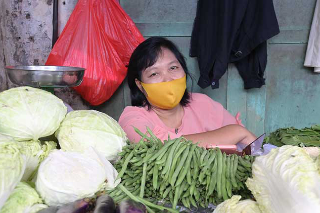 woman selling produce