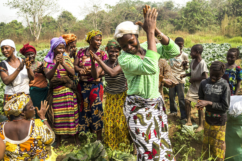 rural women dancing