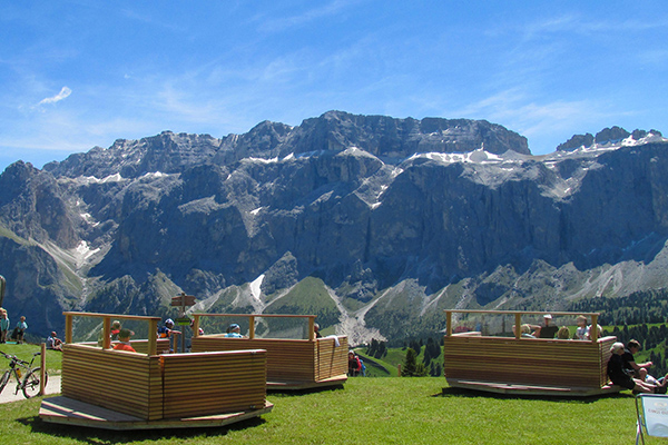 tourists in the mountains