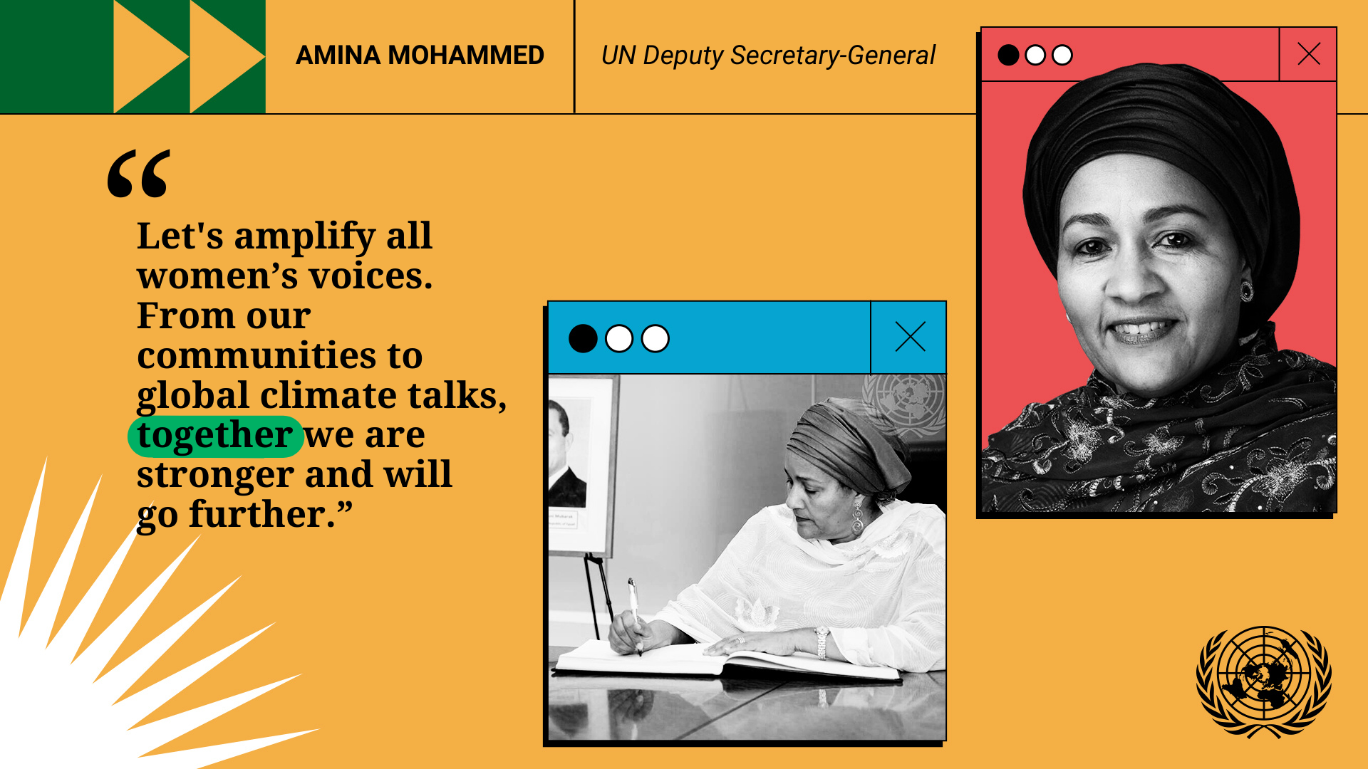 Quote and photo of Amina Mohammed