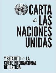 Imagen de la portada de la Carta de las Naciones Unidas en azul