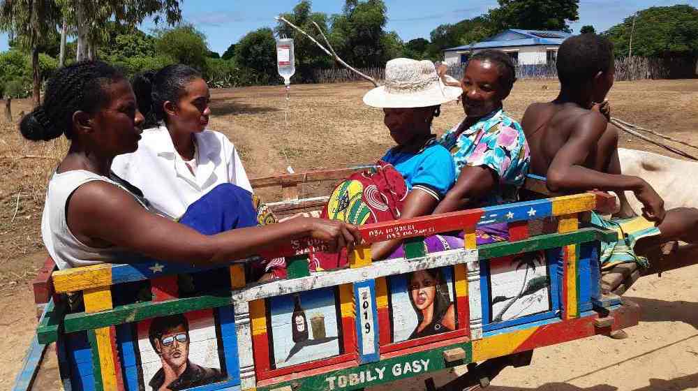 cart transporting women