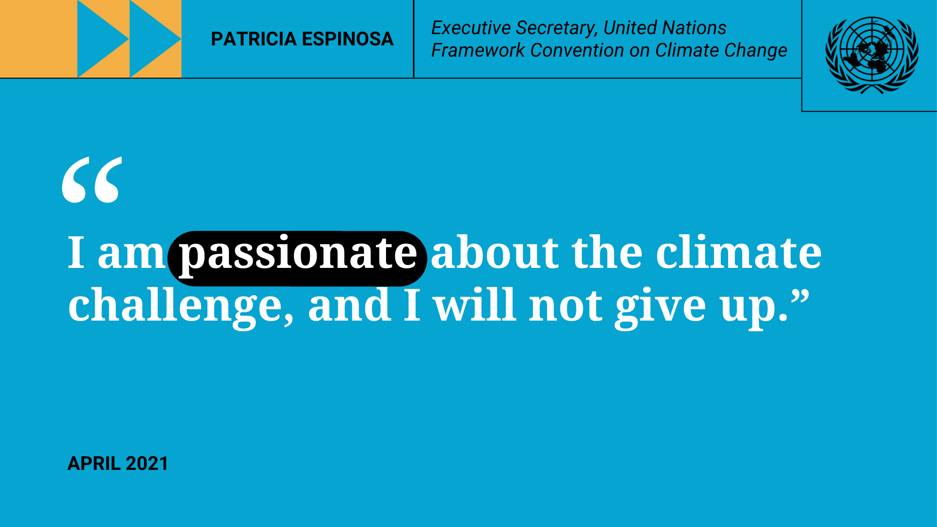 quote card of Patricia Espinosa