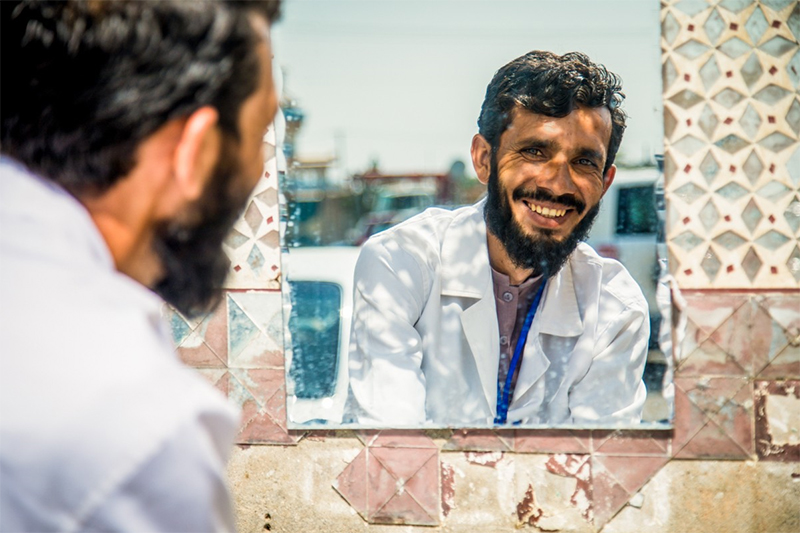 Afghan health worker