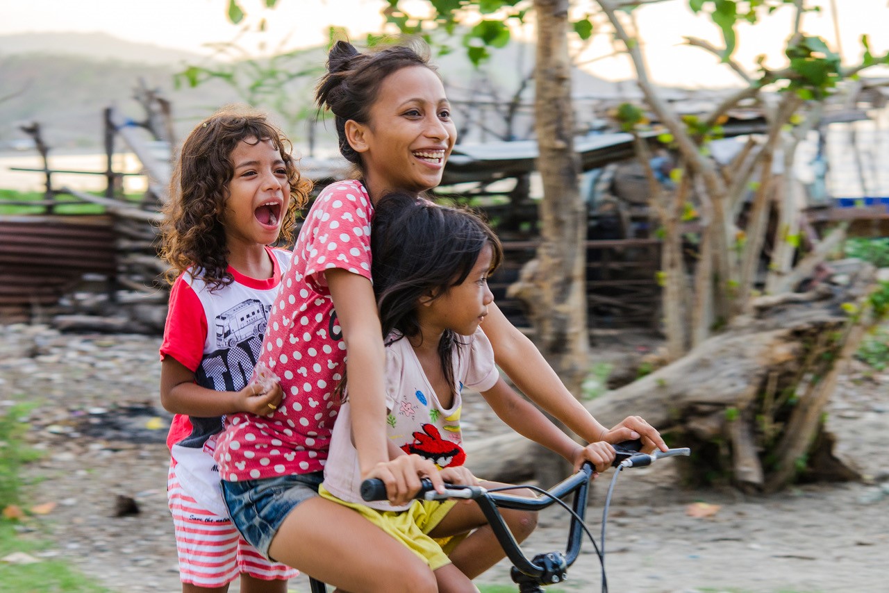 kids on bike