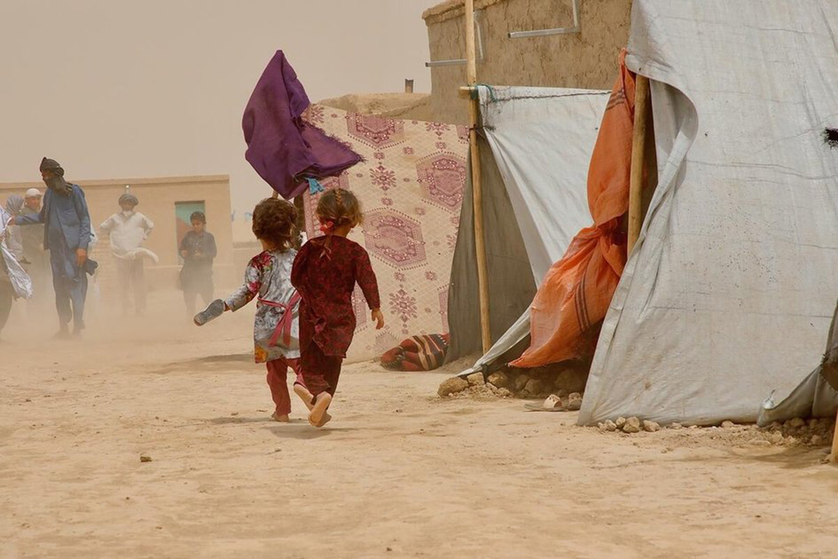 Children in an IDP camp