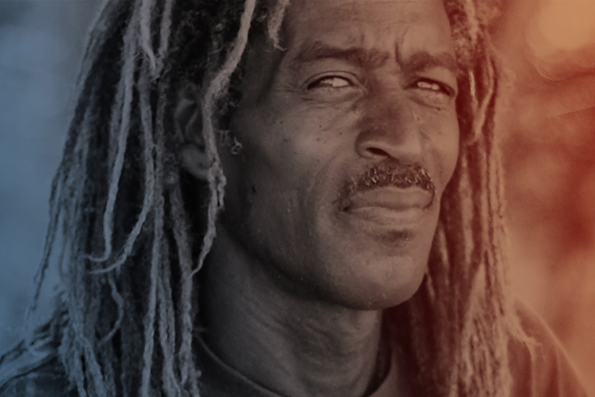 Portrait of a man with dreads