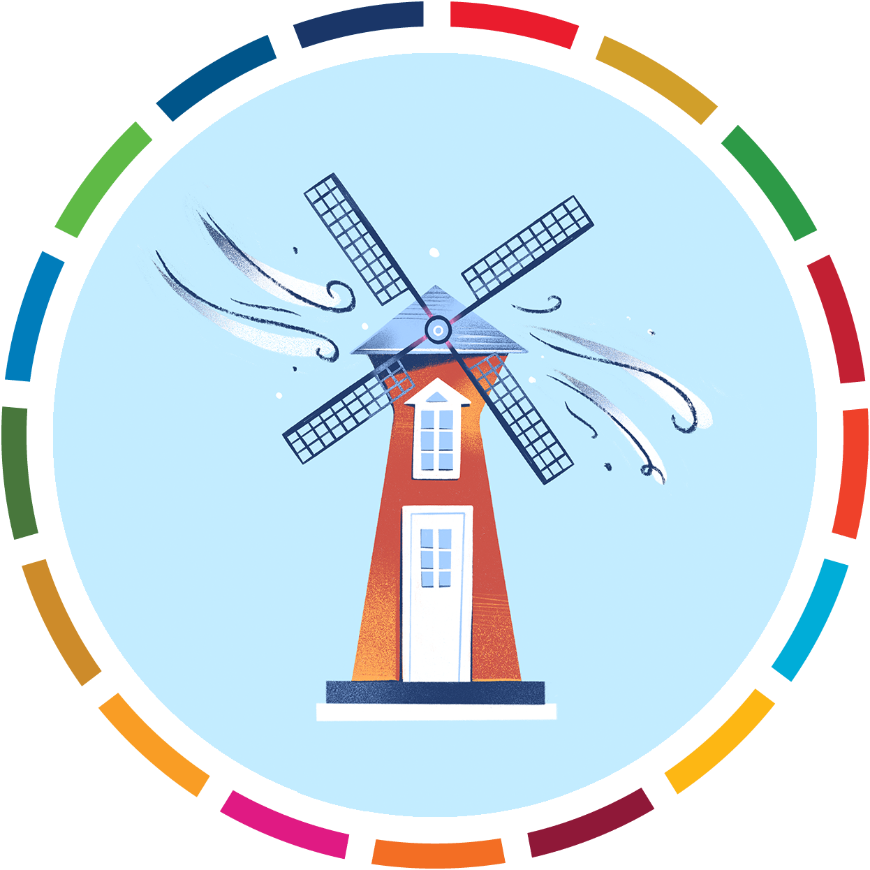 Icône représentant une maison équipée d'une éolienne