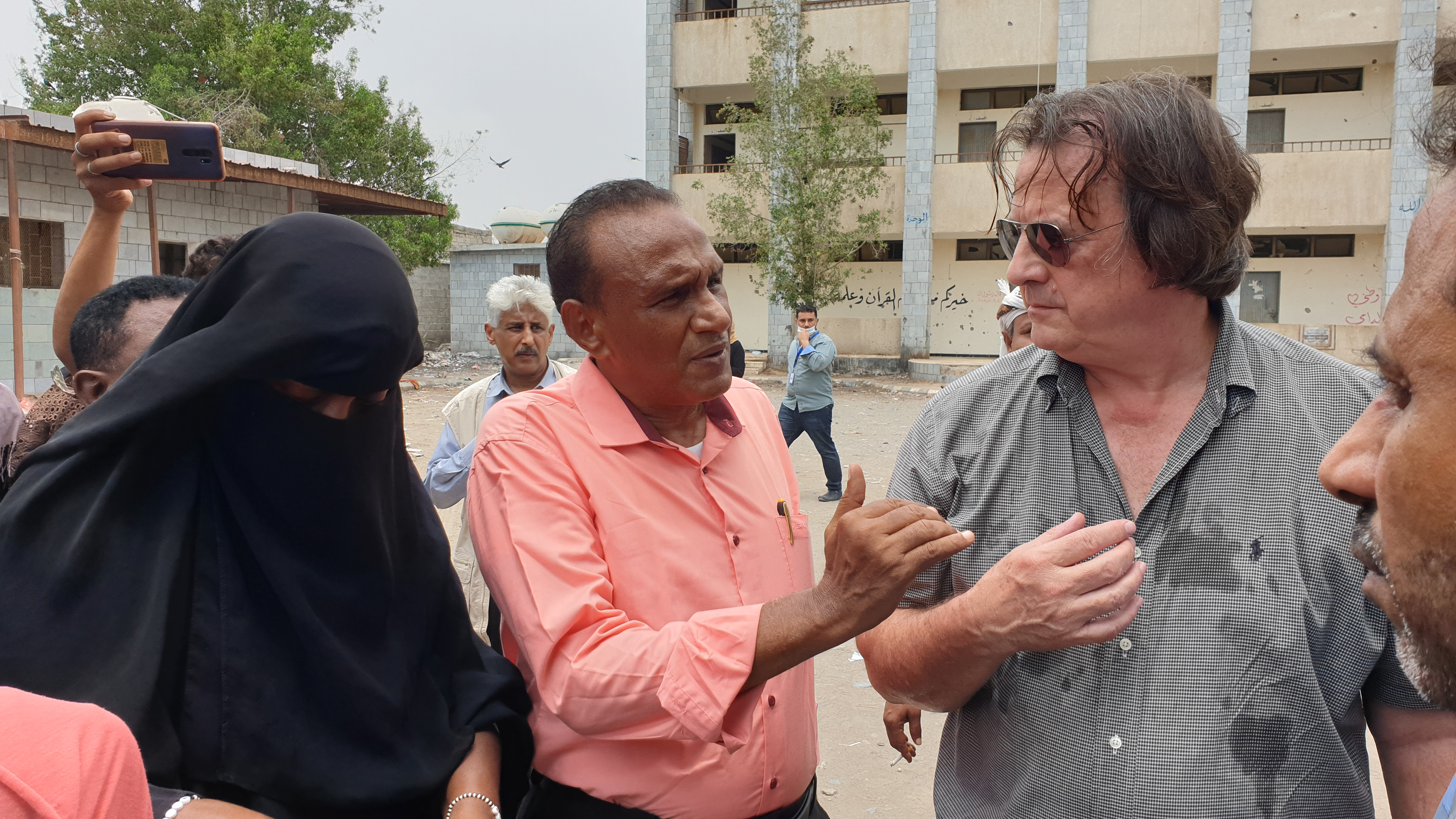 Humanitarian Coordinator for Yemen, David Gressly, at a school