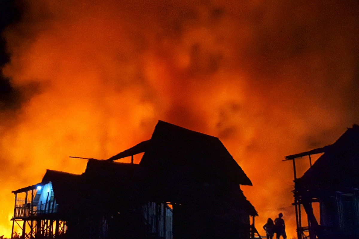 Wildfires reaching two homes