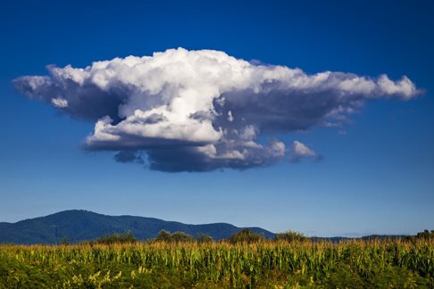 White cloud in a blue sky