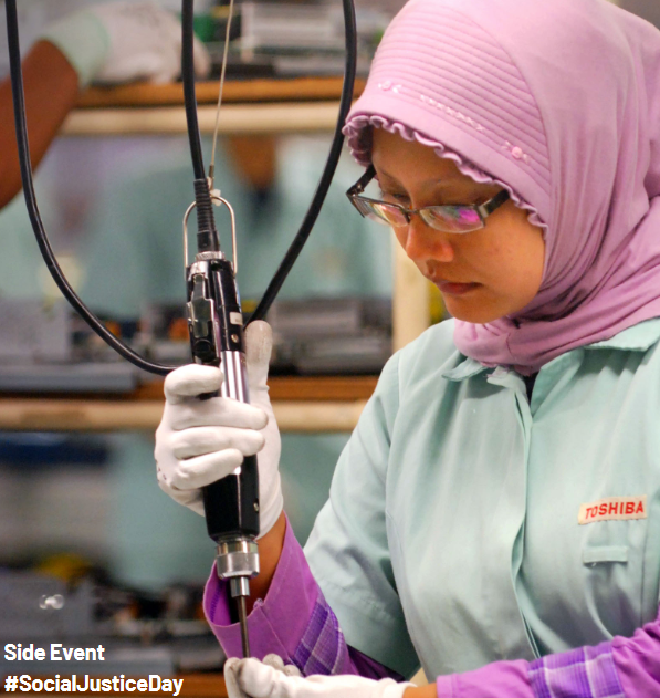 woman working with machine