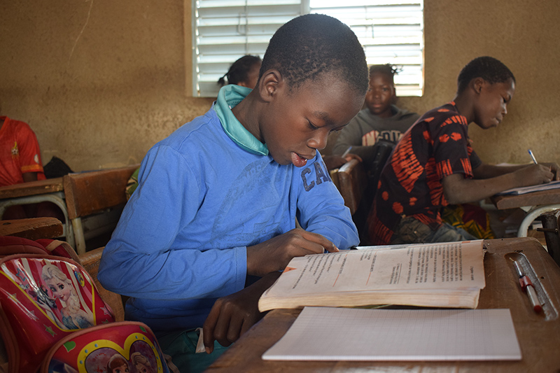 boy in school