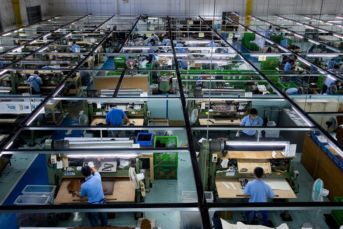 Leather factory in Muntinglupa, Philippines