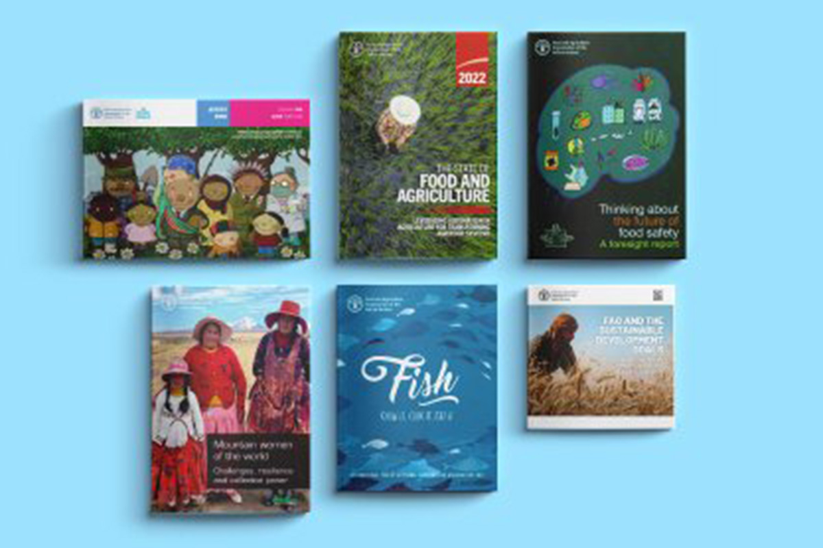 Covers of 6 FAO publications