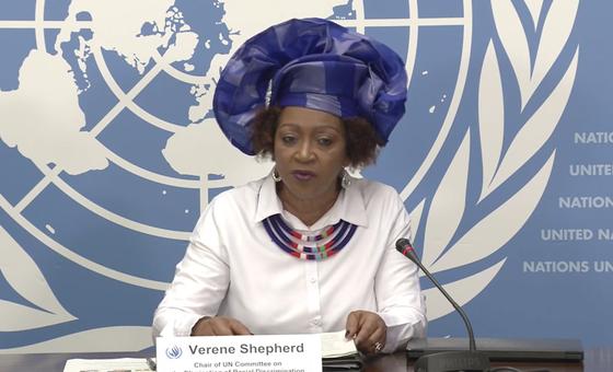 Verene Shepherd speaking at the UN